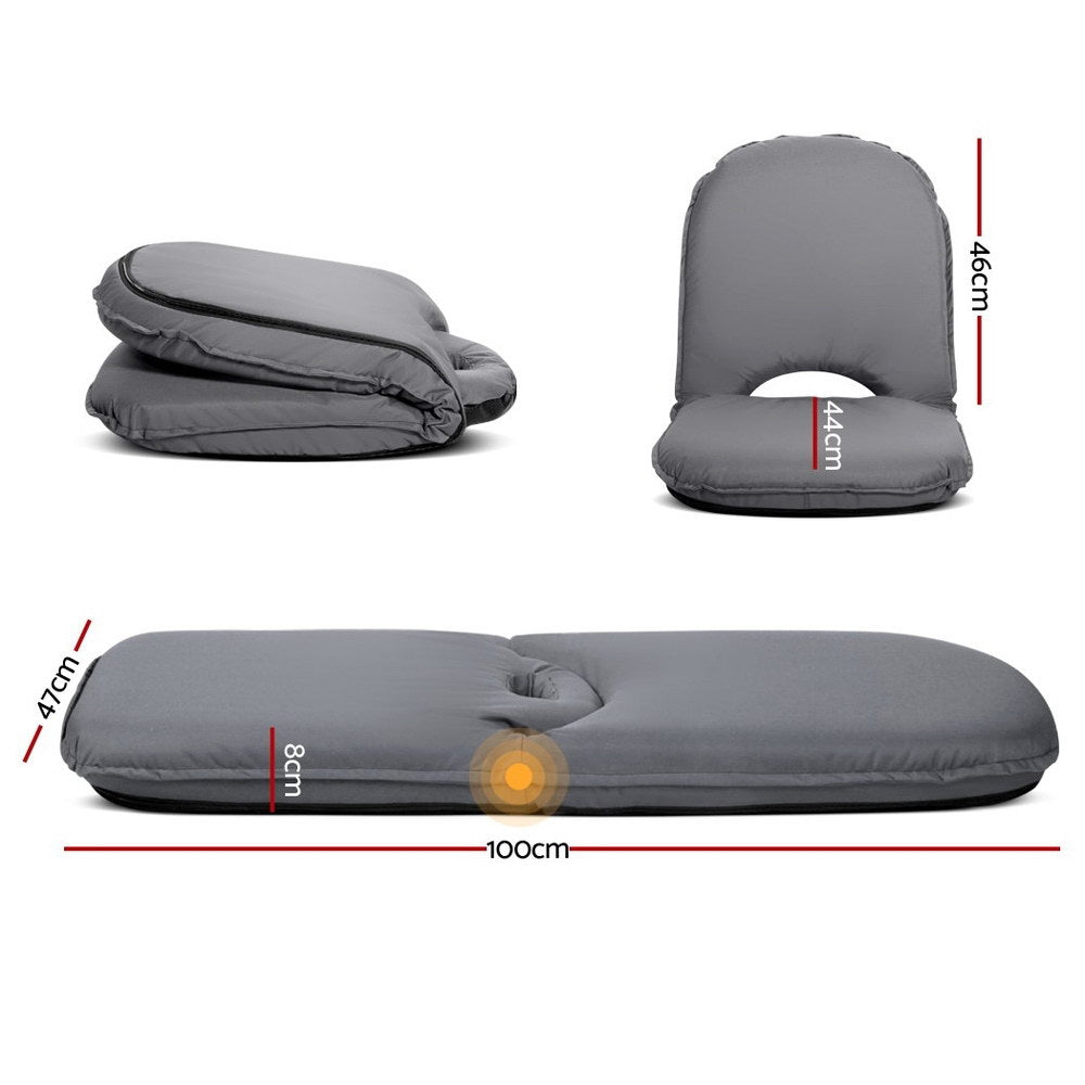 artiss-floor-lounge-sofa-camping-portable-recliner-beach-chair-folding-outdoor-grey www.mallsonline.com.au