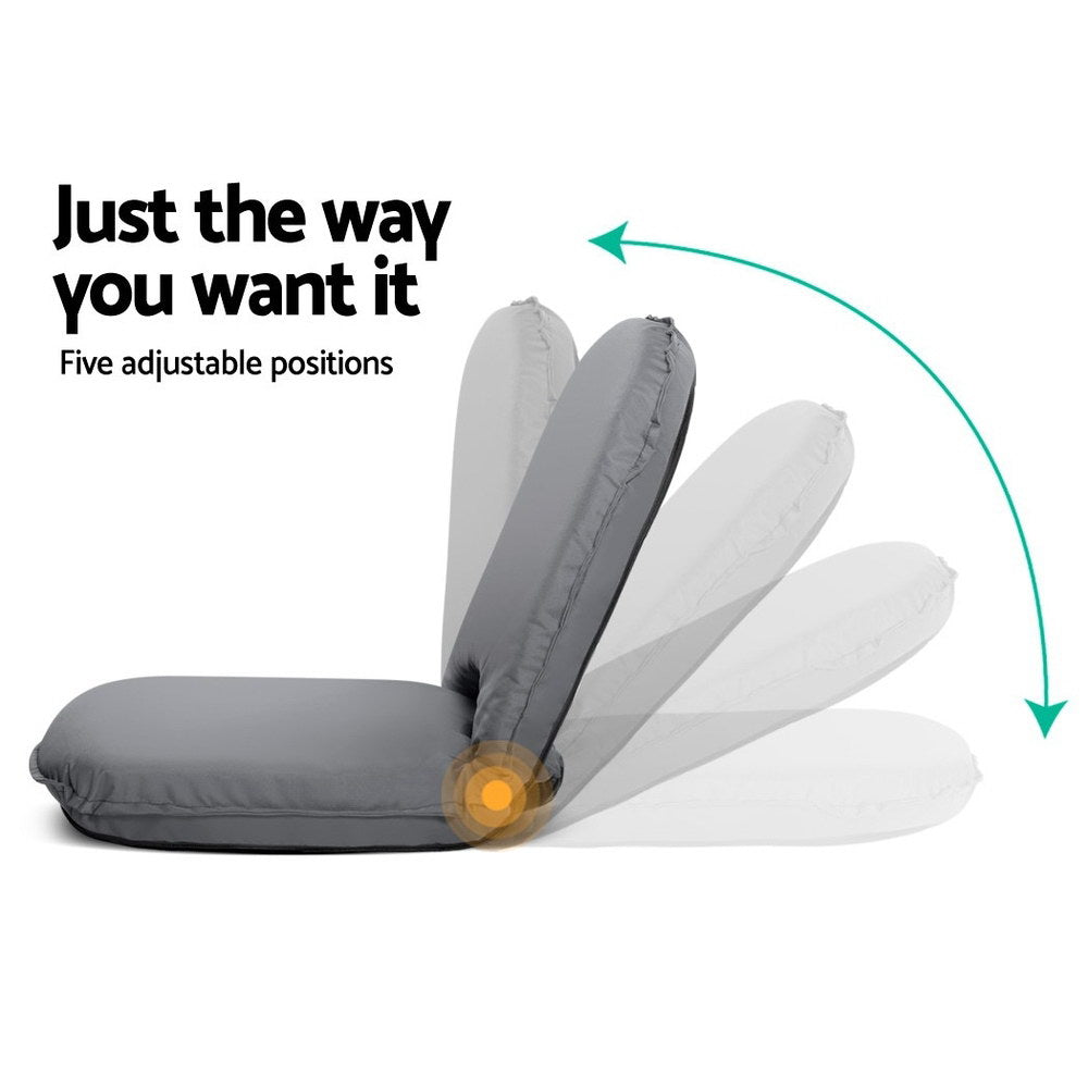 artiss-floor-lounge-sofa-camping-portable-recliner-beach-chair-folding-outdoor-grey www.mallsonline.com.au