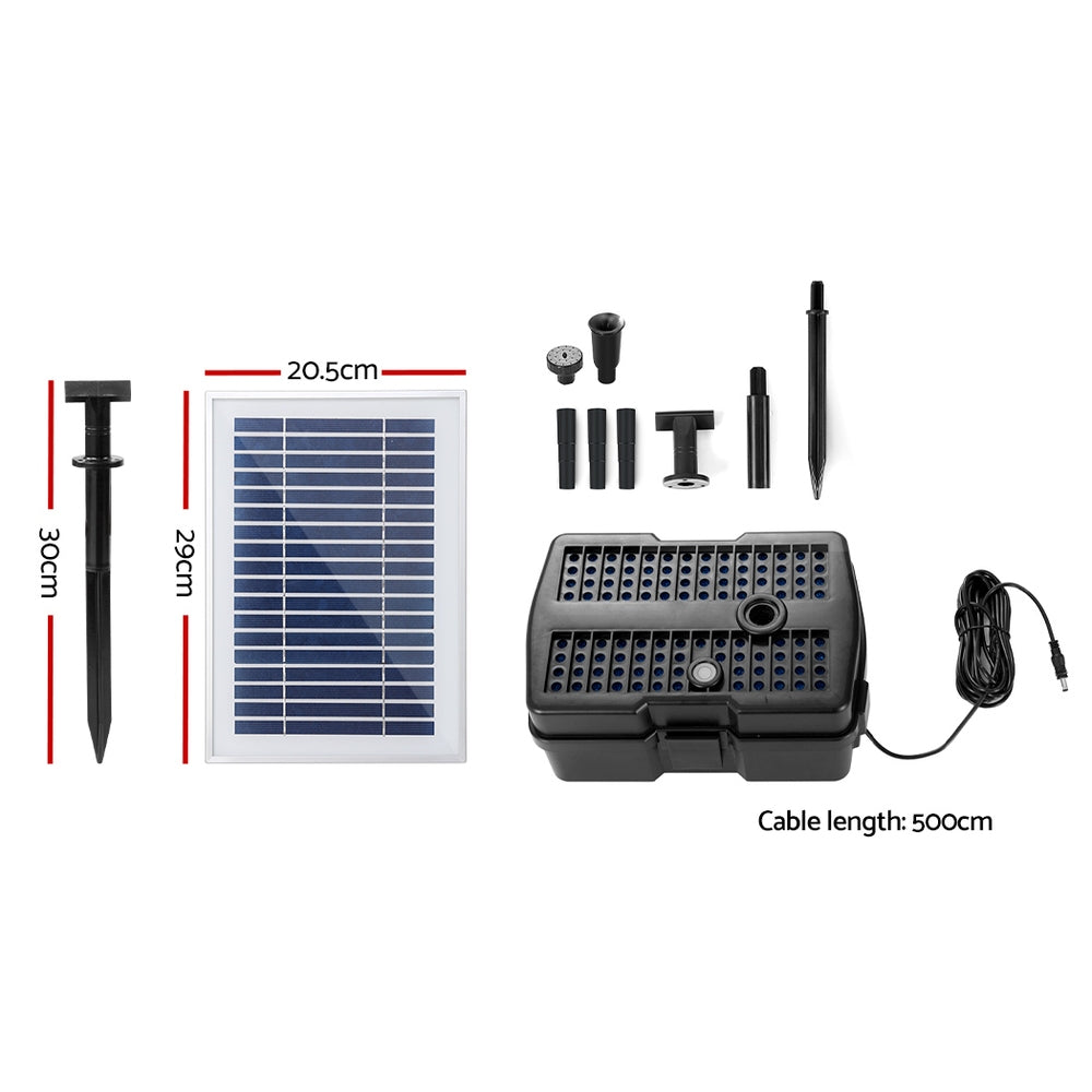 gardeon-solar-pond-pump-with-eco-filter-box-water-fountain-kit-4-6ft www.mallsonline.com.au