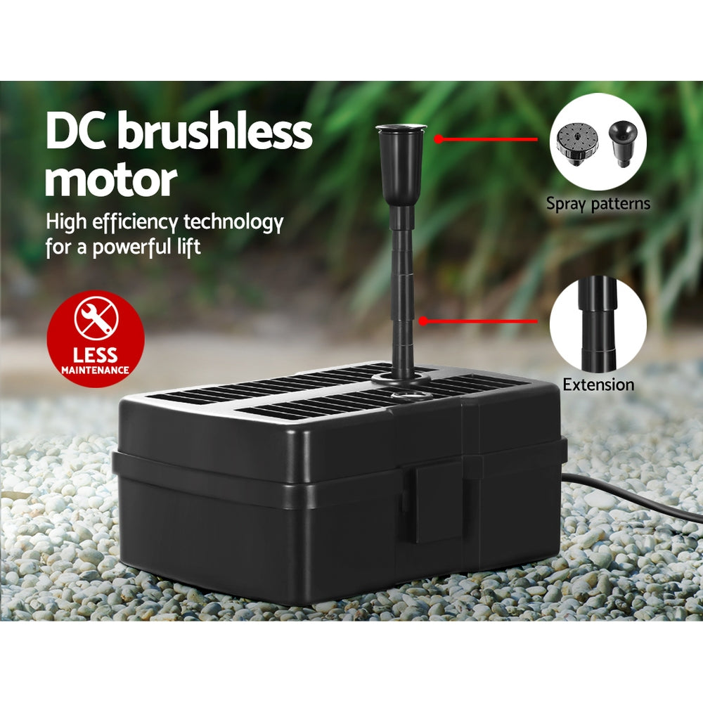 gardeon-solar-pond-pump-with-eco-filter-box-water-fountain-kit-4-6ft www.mallsonline.com.au