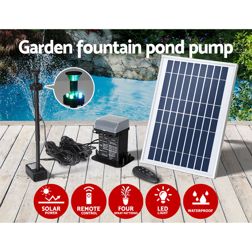 gardeon-solar-pond-pump-with-battery-kit-led-lights-5-2ft www.mallsonline.com.au