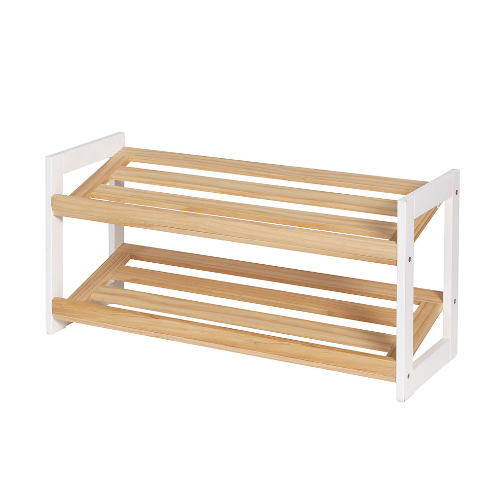 artiss-shoe-rack-wooden-storage-2-tier-tilted-shelves-stand-organizer-kara www.mallsonline.com.au