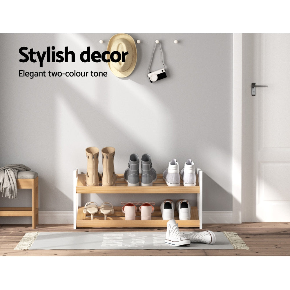 artiss-shoe-rack-wooden-storage-2-tier-tilted-shelves-stand-organizer-kara www.mallsonline.com.au