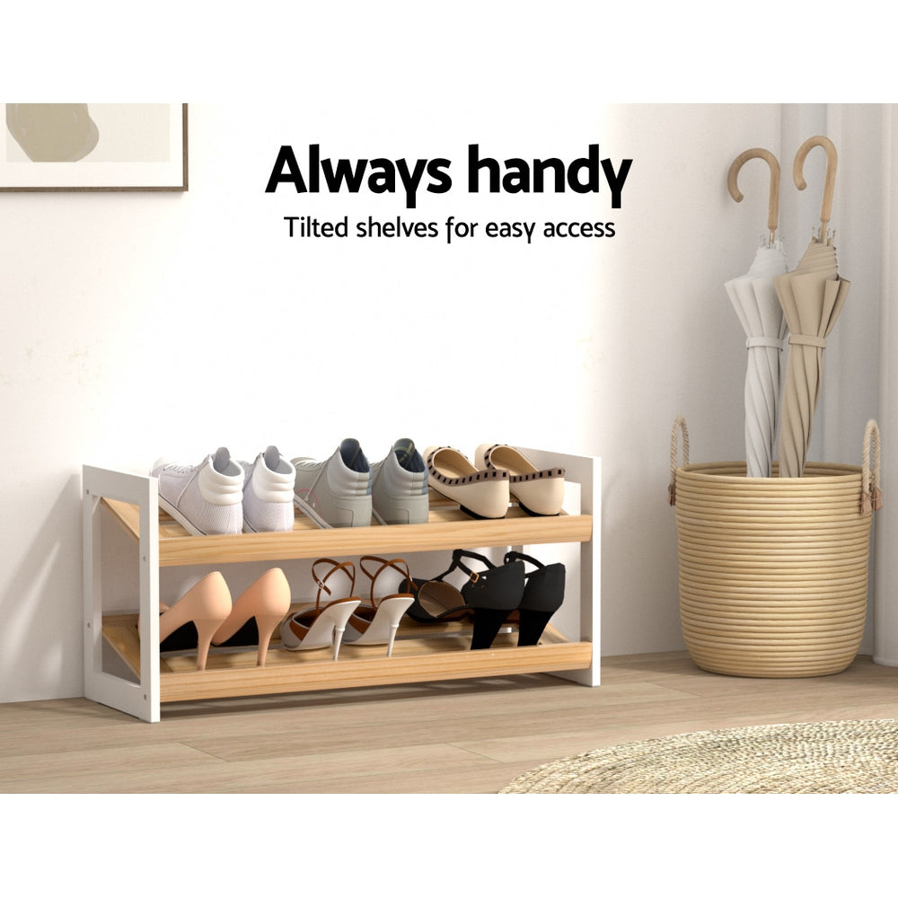 artiss-shoe-rack-wooden-storage-2-tier-tilted-shelves-stand-organizer-kara www.mallsonline.com.au