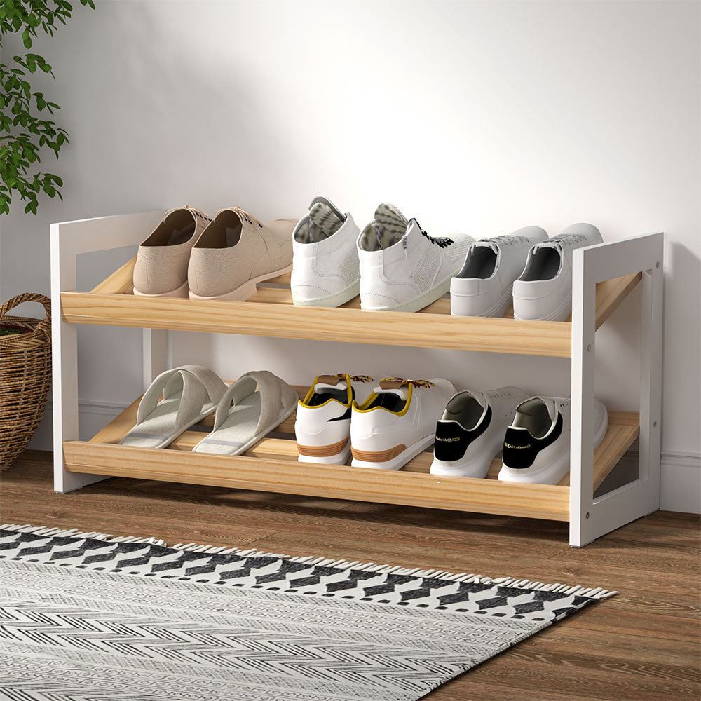 artiss-shoe-rack-wooden-storage-2-tier-tilted-shelves-stand-organizer-kara www.mallsonline.com.au