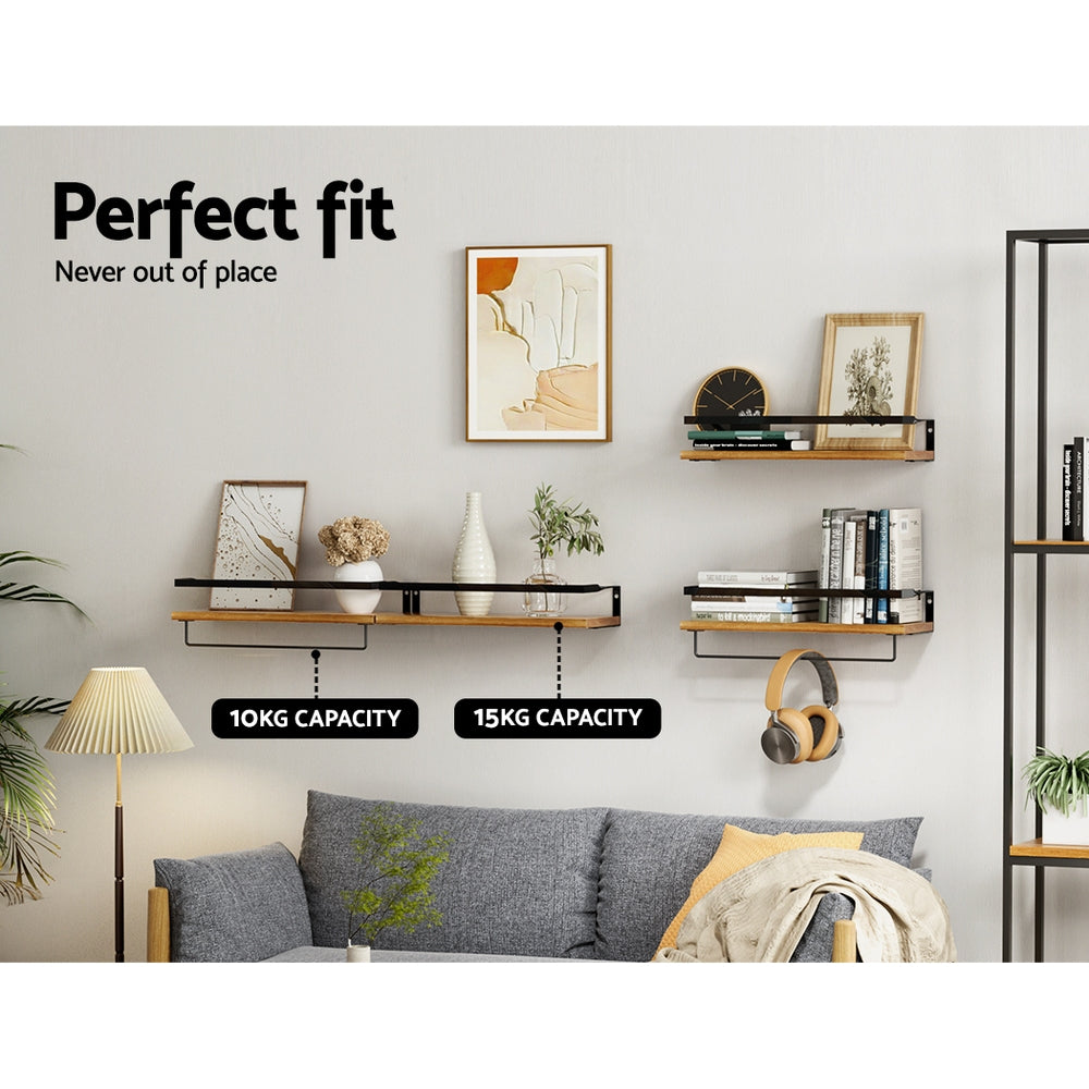 artiss-2x-floating-wall-shelves-brackets-towel-rail-rack-diy-wall-mount-rack at www.mallsonline.com.au