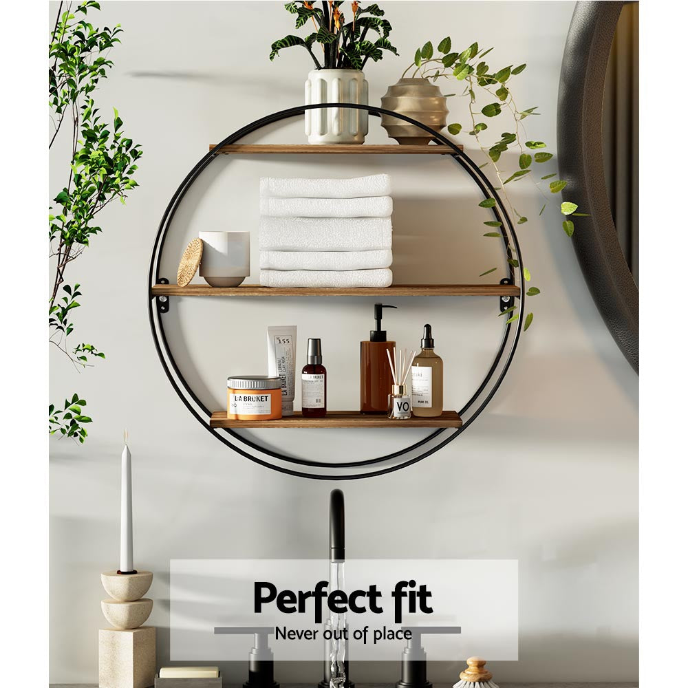 artiss-floating-wall-shelves-brackets-round-3-tiers-display-diy-wall-mount-rack www.mallsonline.com.au