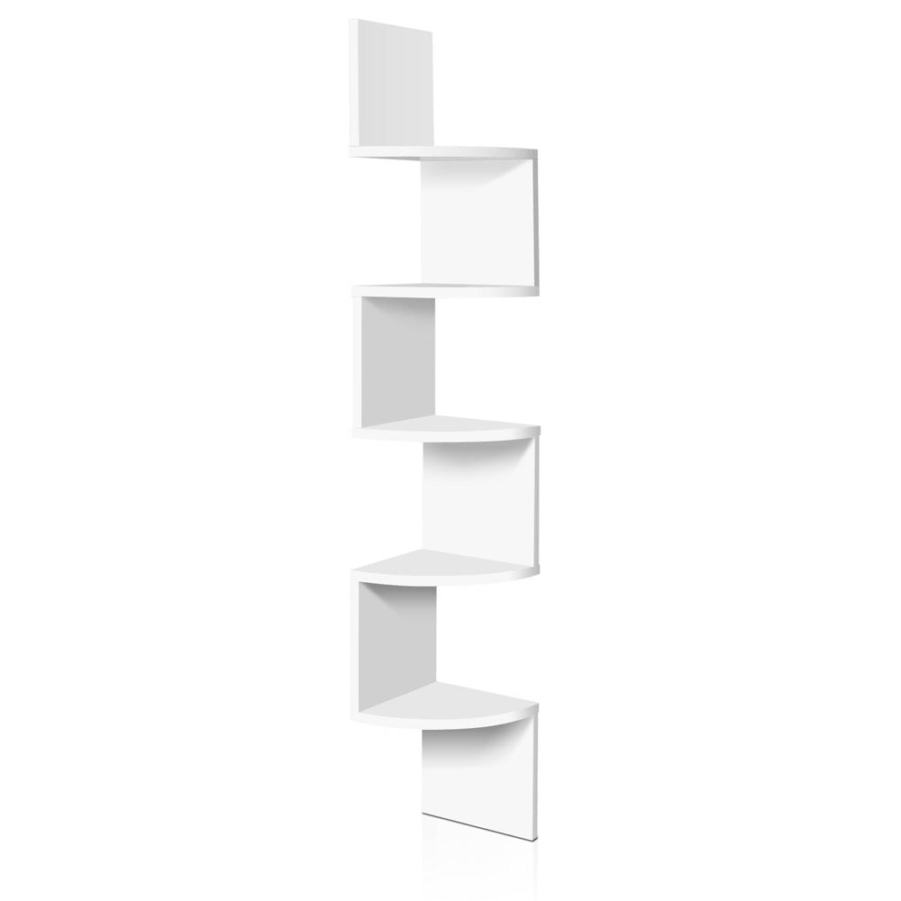 artiss-5-tier-corner-wall-shelf-white at www.mallsonline.com.au