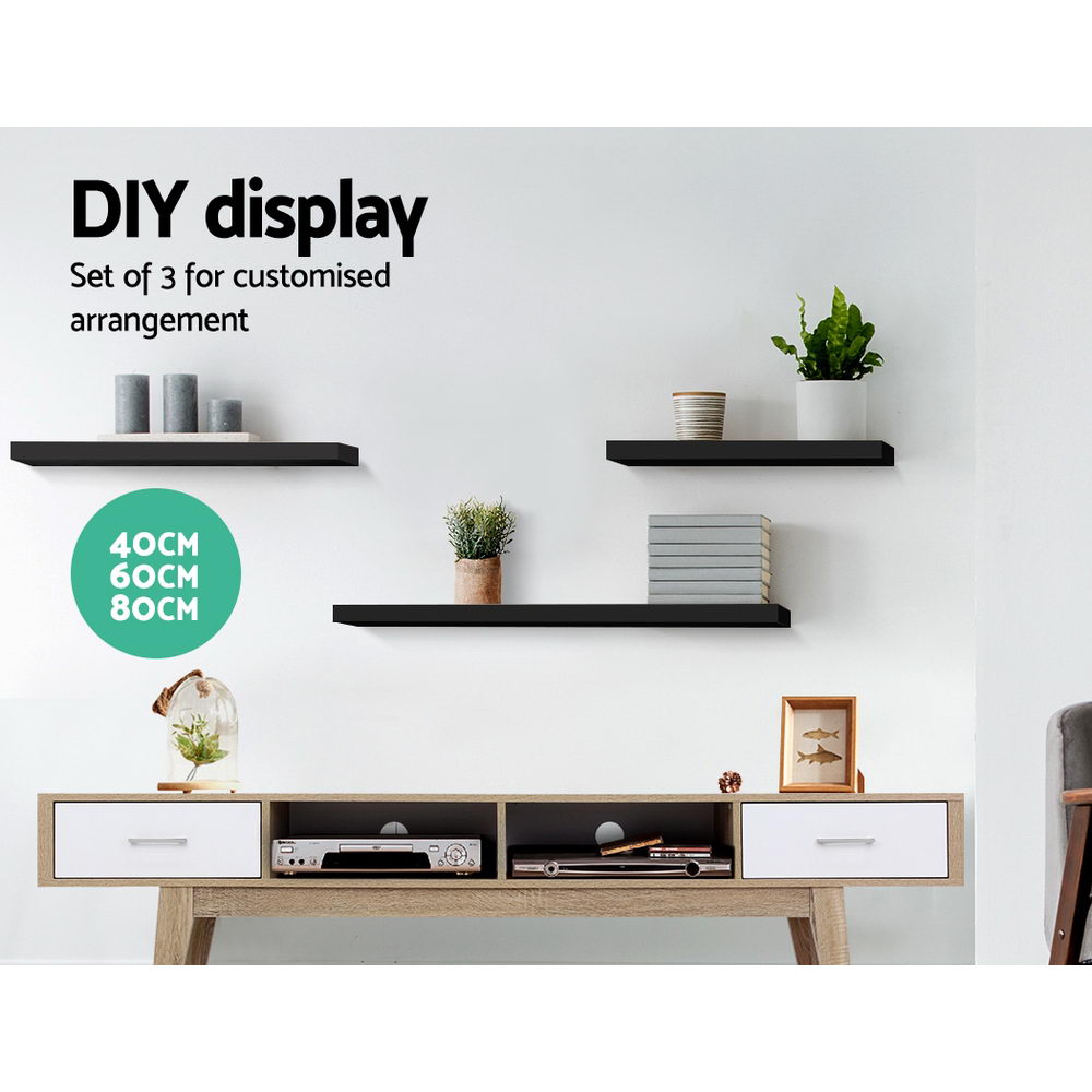 artiss-3-piece-floating-wall-shelves-black at www.mallsonline.com.au