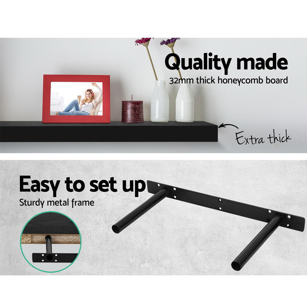 artiss-3-piece-floating-wall-shelves-black at www.mallsonline.com.au
