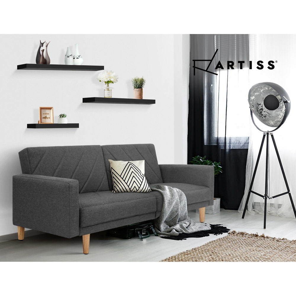 artiss-3-piece-floating-wall-shelves-black at www.mallsonline.com.au