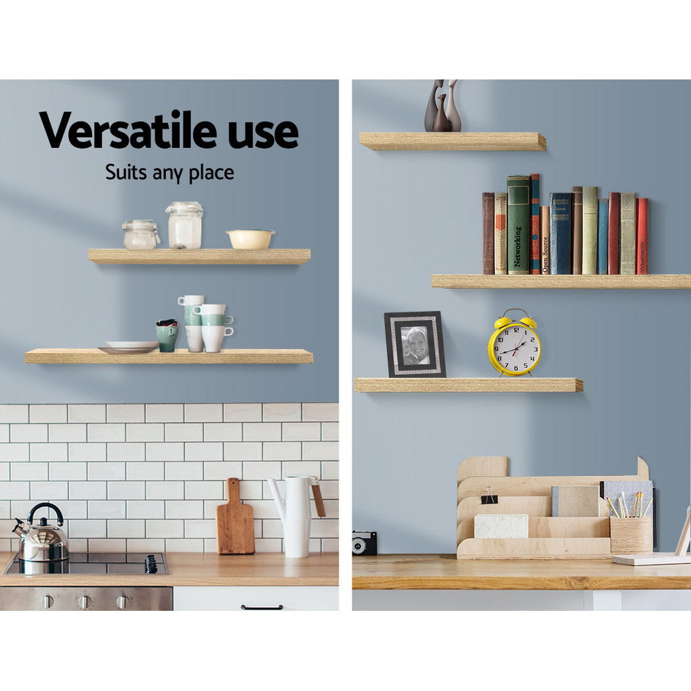 artiss-3pcs-wall-floating-shelf-set-diy-mount-storage-book-display-rack-oak at www.mallsonline.com.au