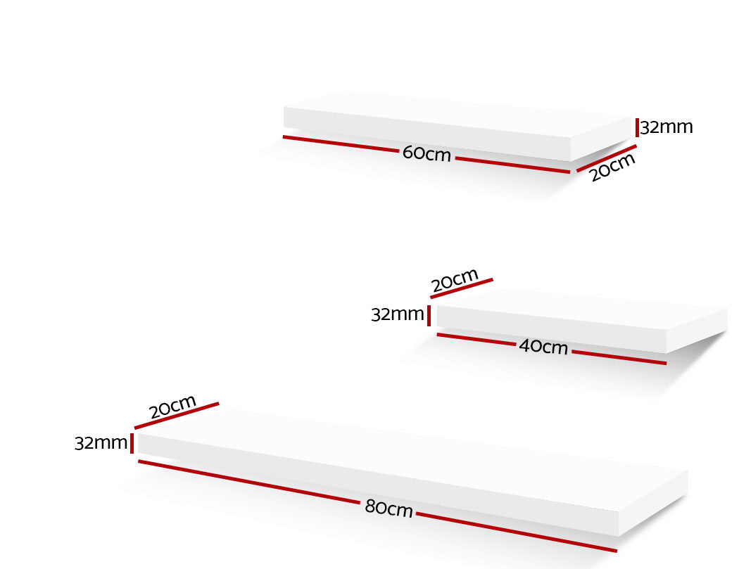 artiss-3-piece-floating-wall-shelves-white at www.mallsonline.com.au