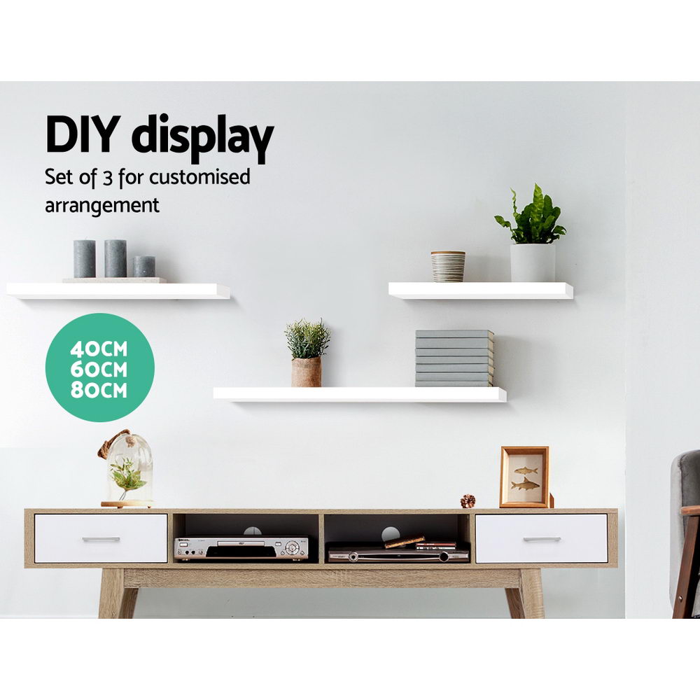 artiss-3-piece-floating-wall-shelves-white at www.mallsonline.com.au