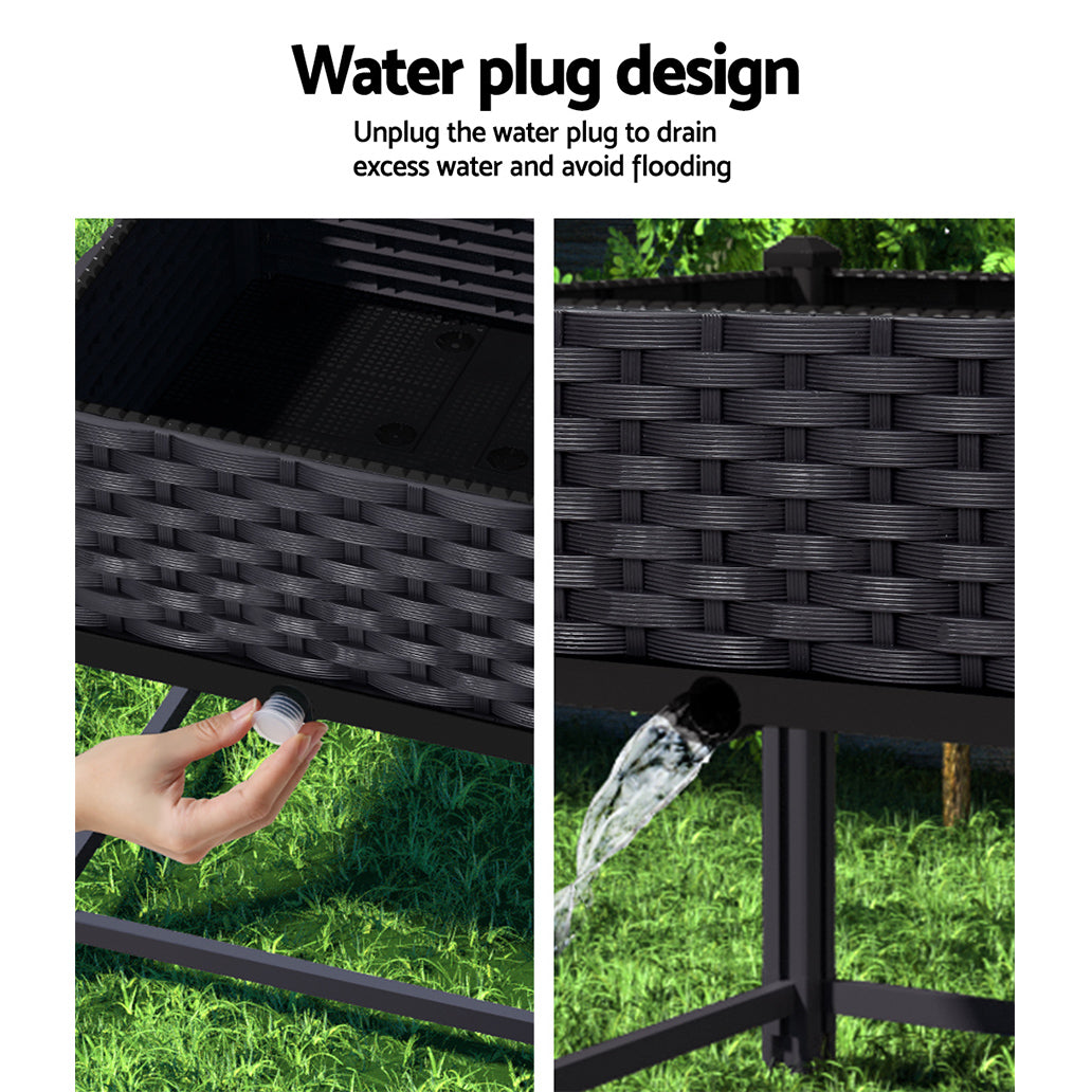 greenfingers-garden-bed-pp-raised-planter-flower-vegetable-outdoor-40x40x23cm www.mallsonline.com.au