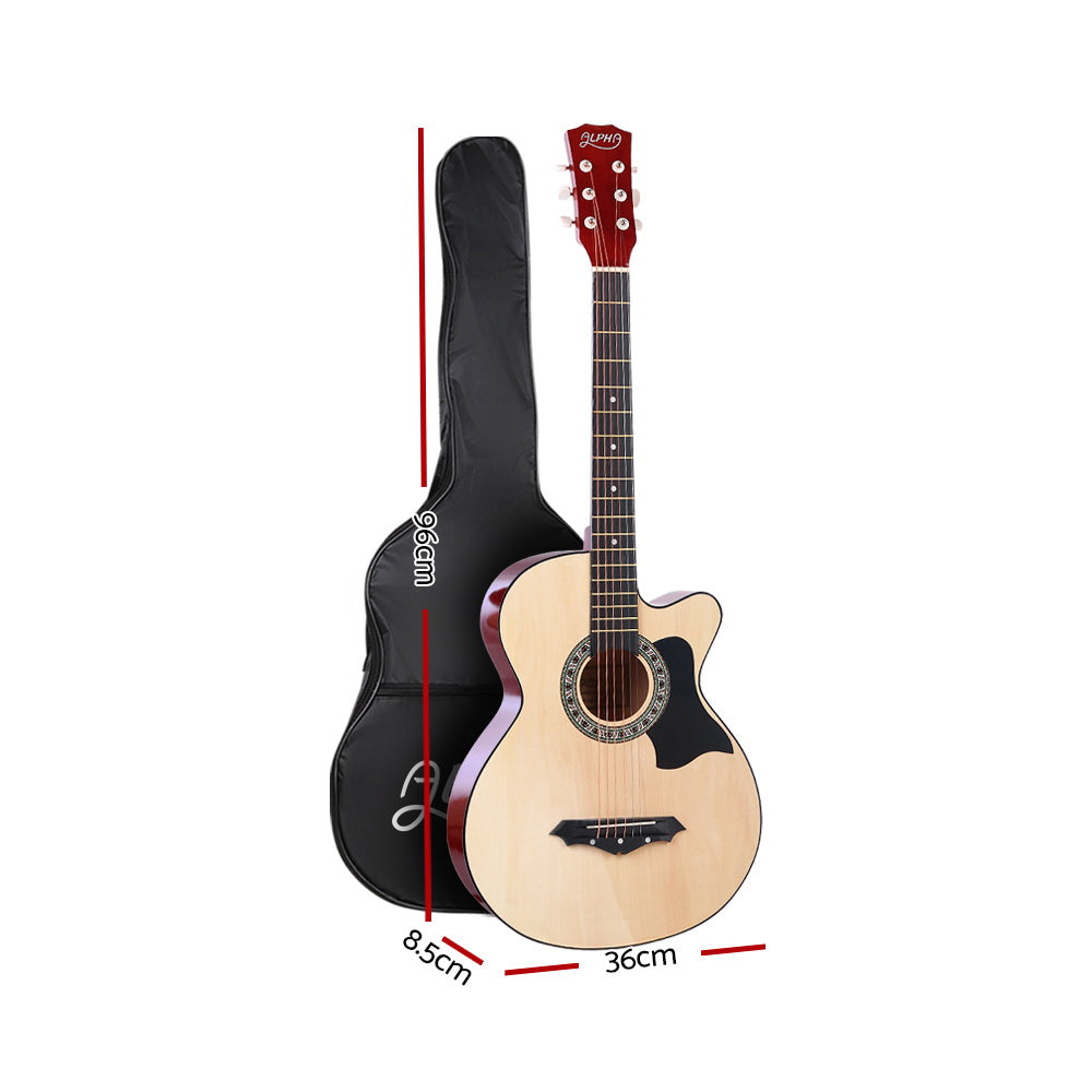 alpha-38-inch-wooden-acoustic-guitar-natural-wood at www.mallsonline.com.au