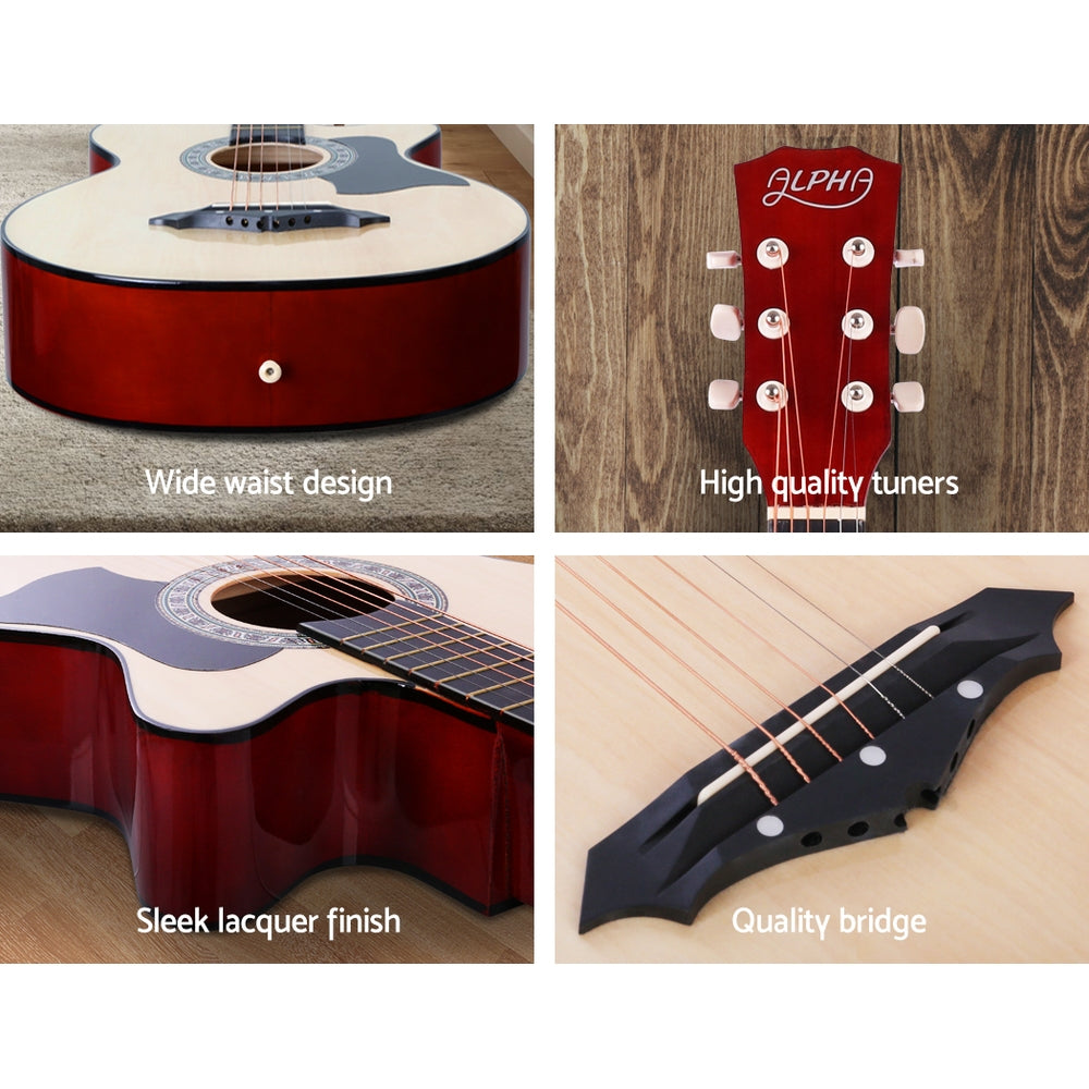 alpha-38-inch-wooden-acoustic-guitar-natural-wood at www.mallsonline.com.au