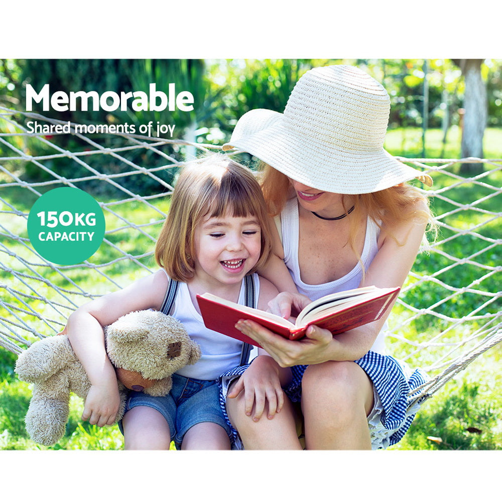 gardeon-swing-hammock-bed-cream at www.mallsonline.com.au