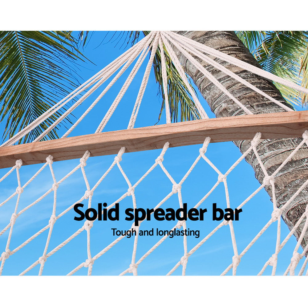 gardeon-swing-hammock-bed-cream at www.mallsonline.com.au