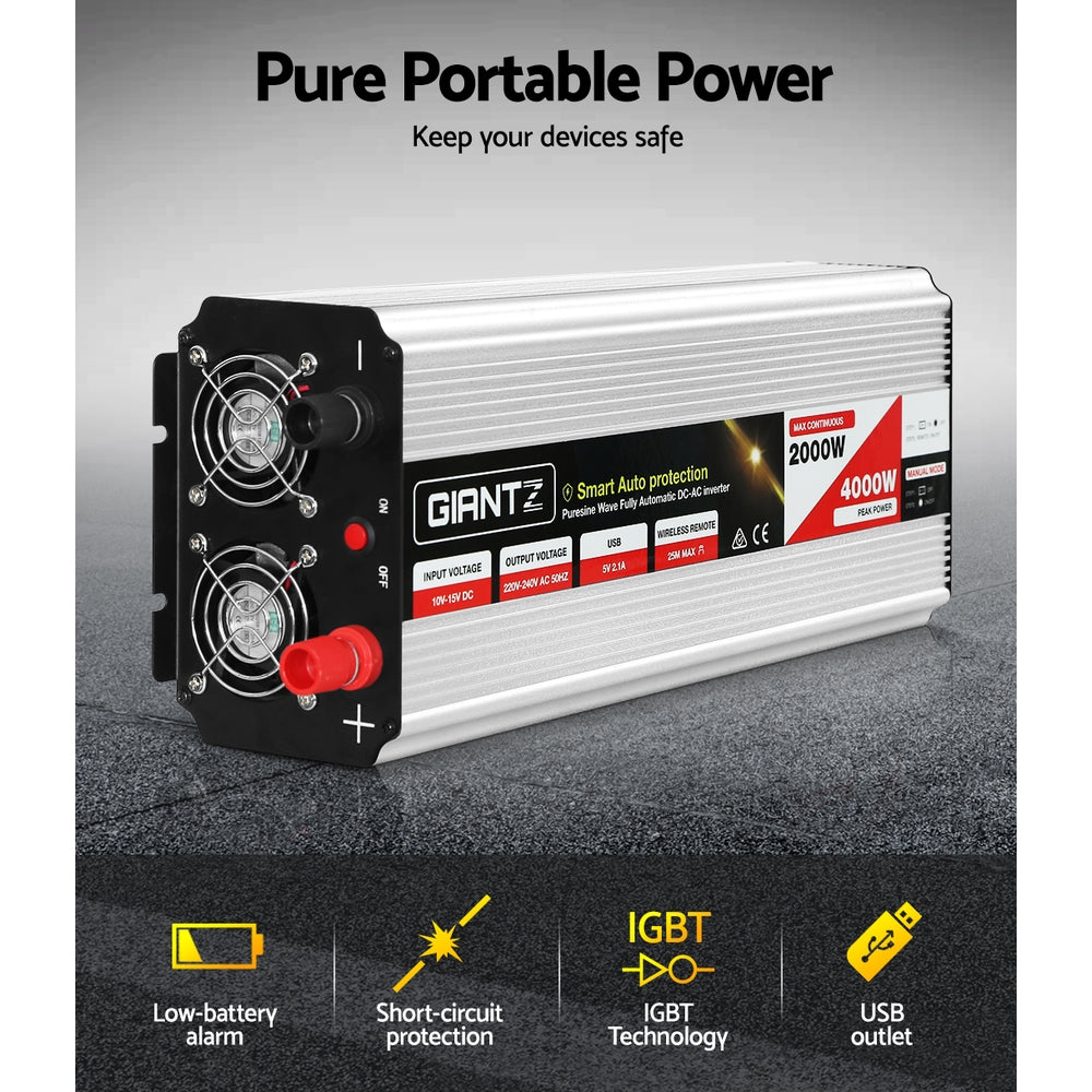 giantz-power-inverter-2000w-or-4000w-pure-sine-wave-12v-240v-camping-boat-caravan at www.mallsonline.com.au