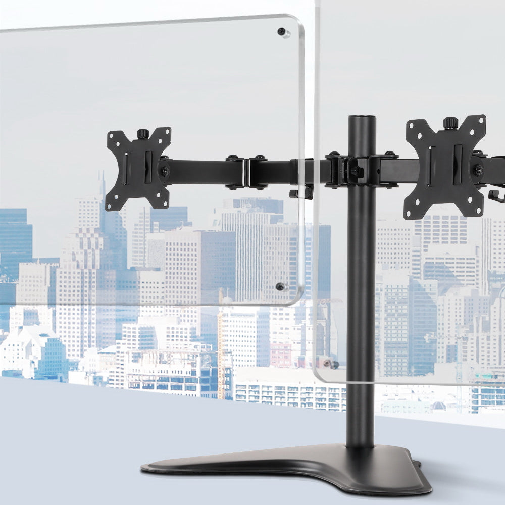 artiss-monitor-arm-stand-dual-black at www.mallsonline.com.au