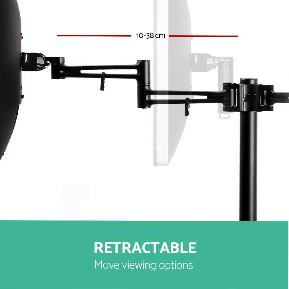 artiss-monitor-arm-mount-dual-black at www.mallsonline.com.au