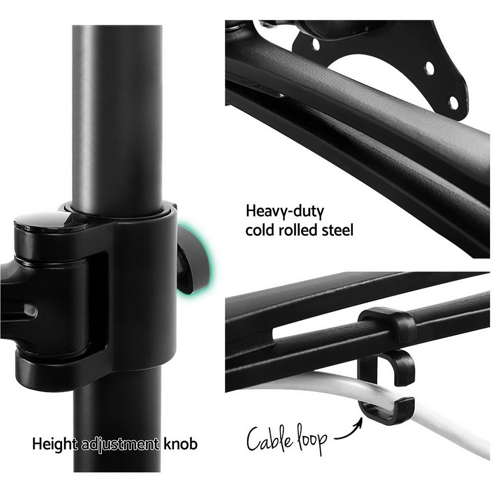 artiss-monitor-arm-mount-single-black at www.mallsonline.com.au