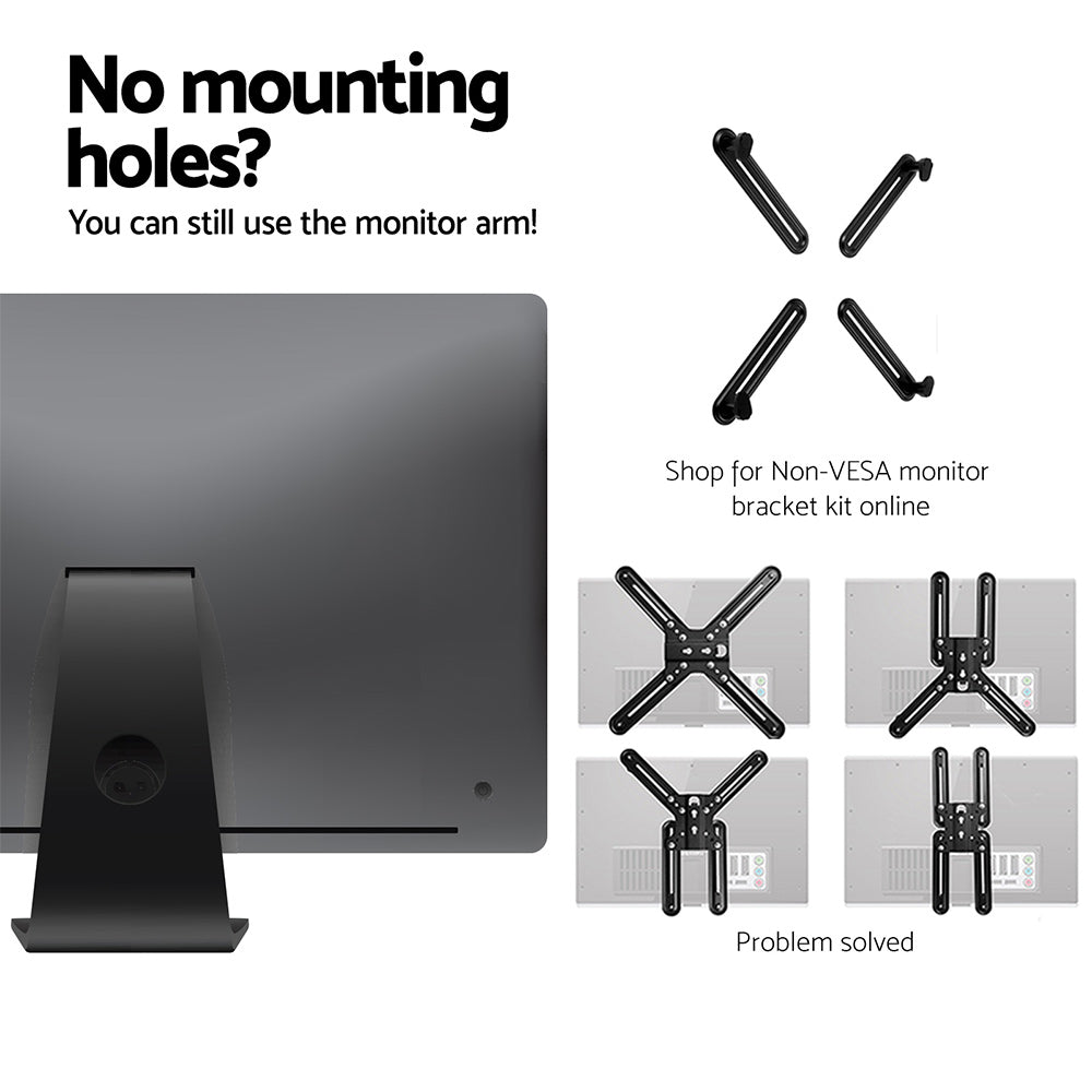 artiss-monitor-arm-mount-single-black at www.mallsonline.com.au
