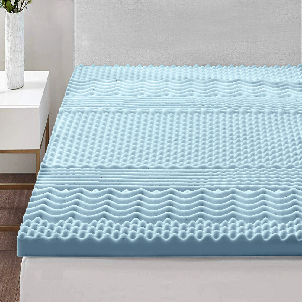 giselle-bedding-cool-gel-7-zone-memory-foam-mattress-topper-w-bamboo-cover-5cm-single at www.mallsonline.com.au