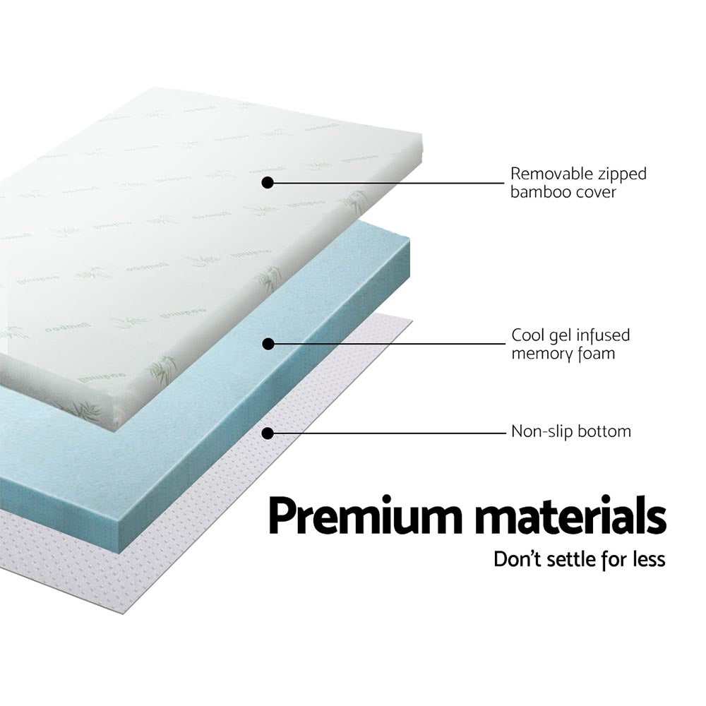 giselle-bedding-cool-gel-memory-foam-mattress-topper-w-bamboo-cover-5cm-single at www.mallsonline.com.au