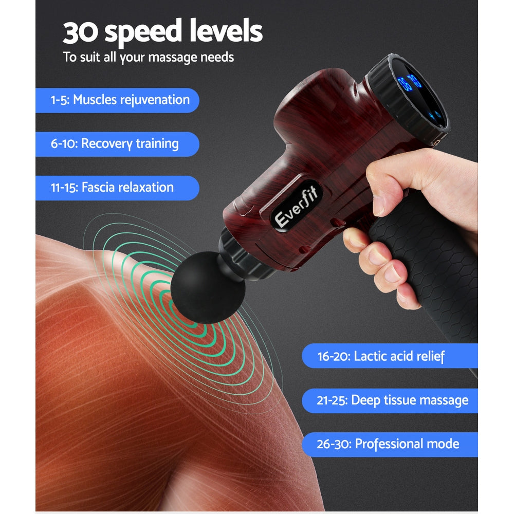 everfit-massage-gun-6-heads-electric-massager-lcd-vibration-percussion-relief at www.mallsonline.com.au