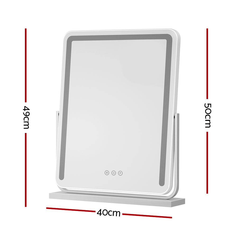 embellir-makeup-mirror-with-lights-hollywood-vanity-led-mirrors-white-40x50cm at www.mallsonline.com.au