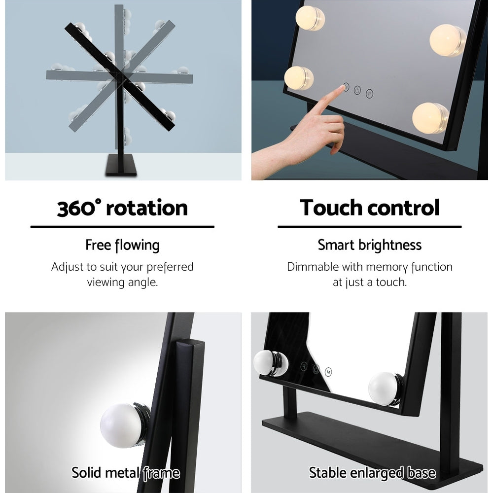 embellir-led-standing-makeup-mirror-black at www.mallsonline.com.au