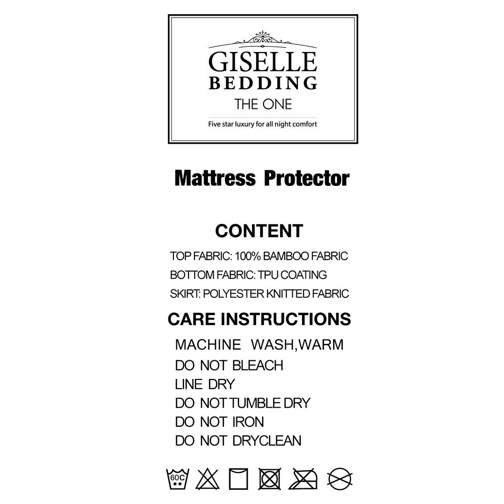 giselle-bedding-queen-size-waterproof-bamboo-mattress-protector at www.mallsonline.com.au