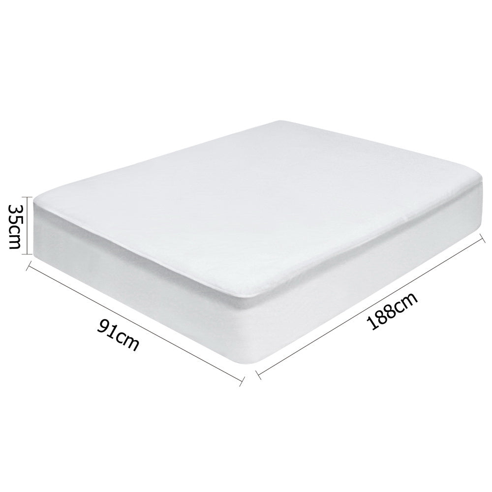 giselle-bedding-single-size-waterproof-bamboo-mattress-protector at www.mallsonline.com.au