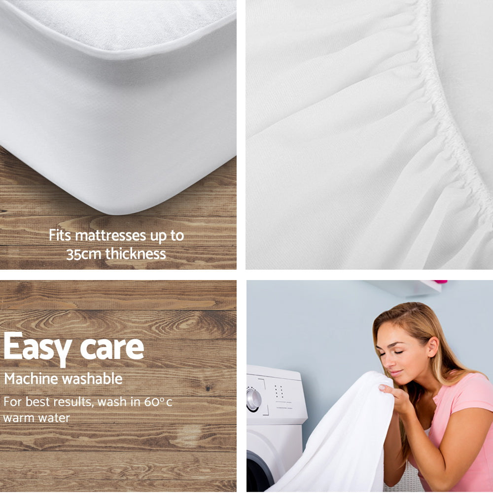 giselle-bedding-single-size-waterproof-bamboo-mattress-protector at www.mallsonline.com.au