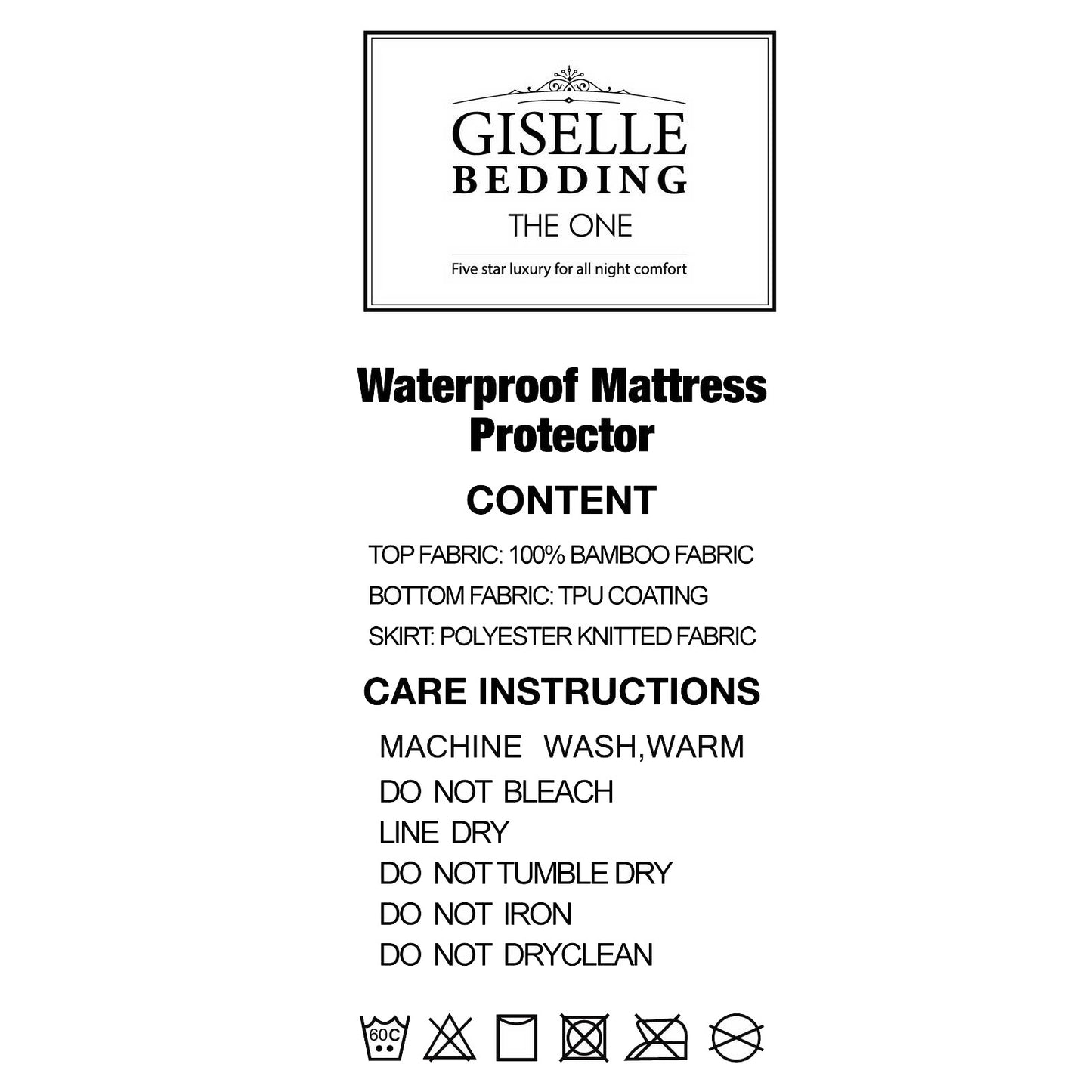 giselle-bedding-single-size-waterproof-bamboo-mattress-protector at www.mallsonline.com.au