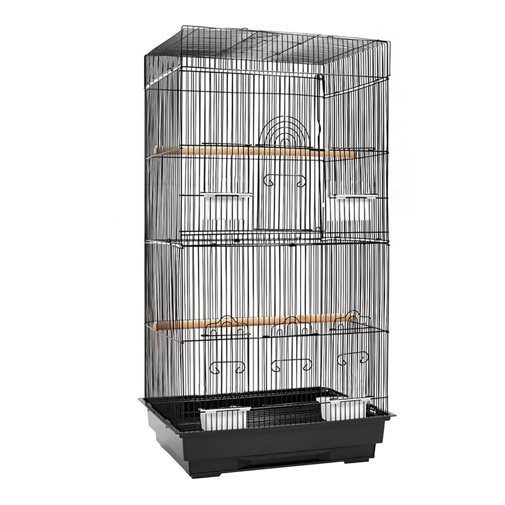 i-pet-medium-bird-cage-with-perch-black www.mallsonline.com.au