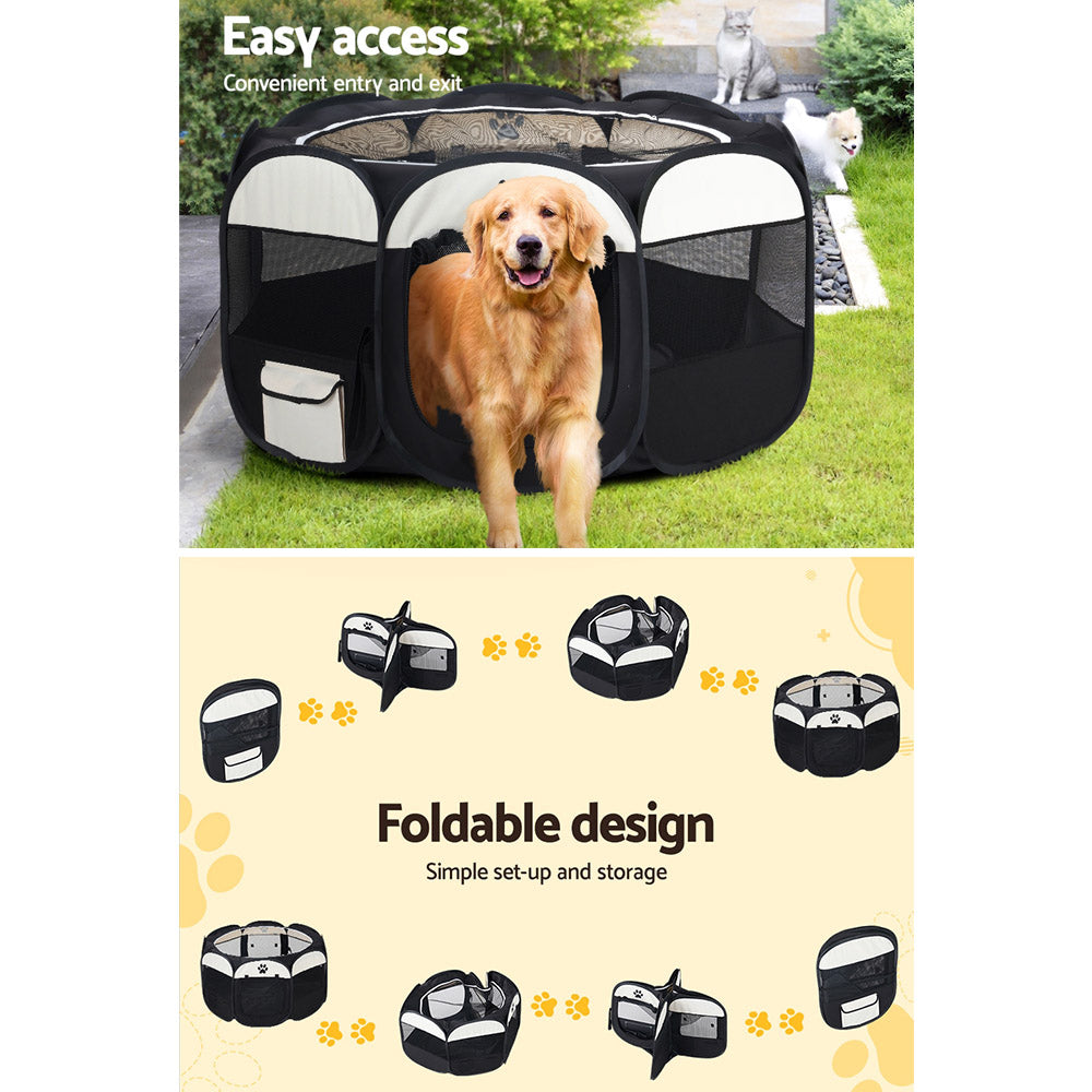 i-pet-dog-playpen-pet-playpen-enclosure-crate-8-panel-play-pen-tent-bag-fence-puppy-3xl www.mallsonline.com.au