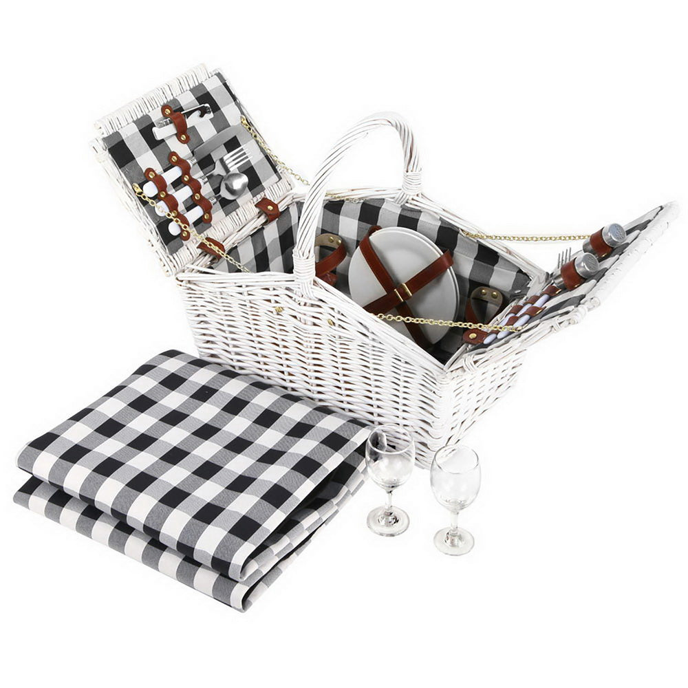 alfresco-2-person-picnic-basket-vintage-baskets-outdoor-insulated-blanket www.mallsonline.com.au
