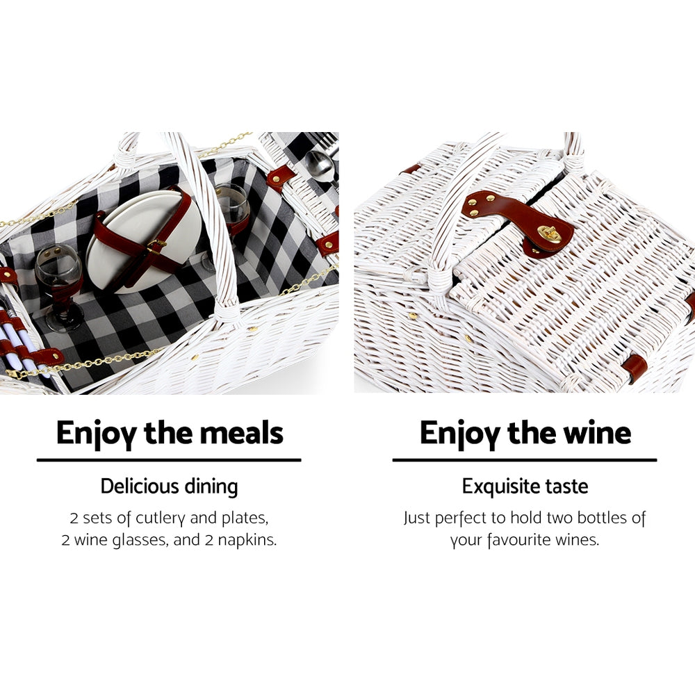 alfresco-2-person-picnic-basket-vintage-baskets-outdoor-insulated-blanket www.mallsonline.com.au