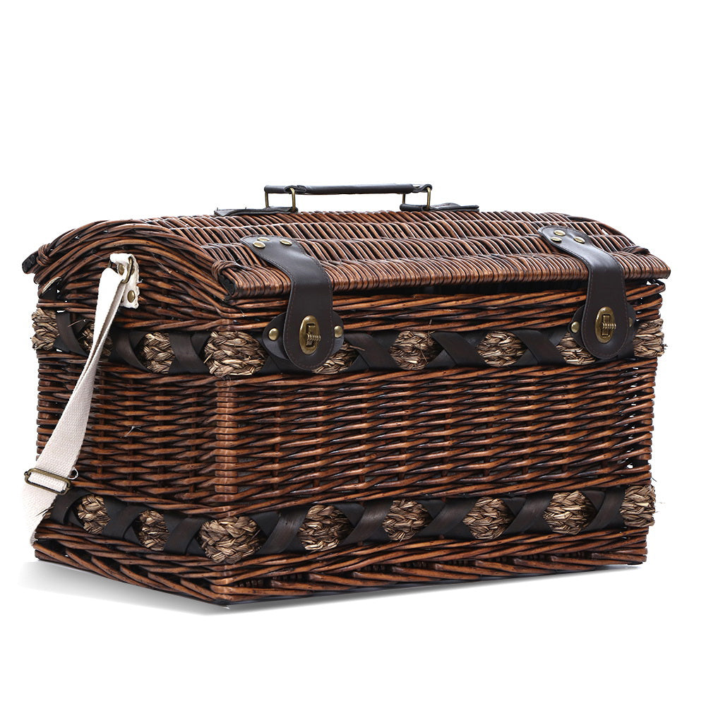 alfresco-4-person-picnic-basket-wicker-baskets-outdoor-insulated-gift-blanket www.mallsonline.com.au