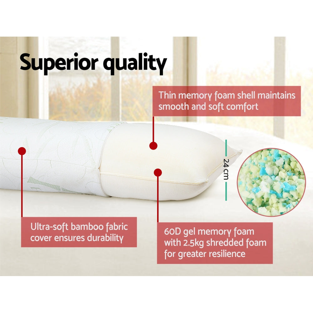 giselle-bedding-full-body-memory-foam-pillow at www.mallsonline.com.au