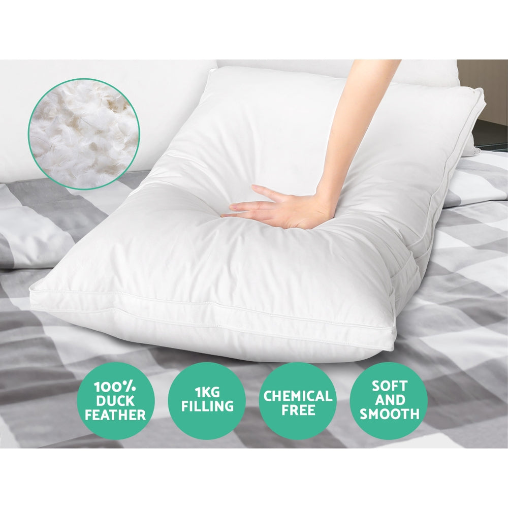 giselle-bedding-duck-feather-down-twin-pack-pillow at www.mallsonline.com.au