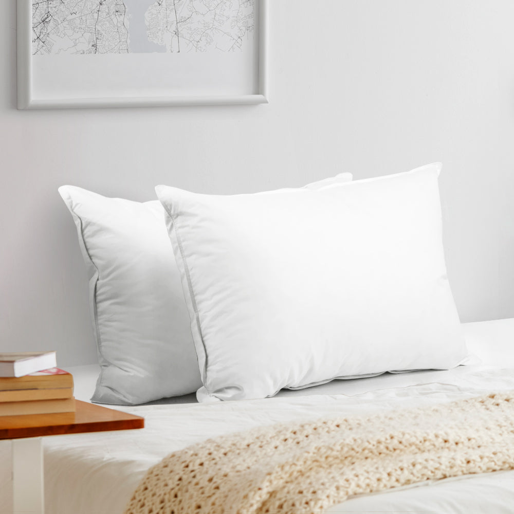 giselle-bedding-set-of-2-duck-down-pillow-white at www.mallsonline.com.au