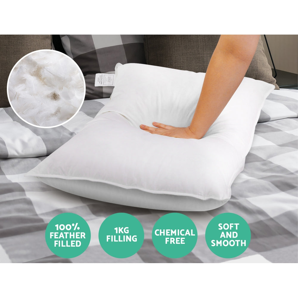 giselle-bedding-set-of-2-goose-feather-and-down-pillow-white at www.mallsonline.com.au