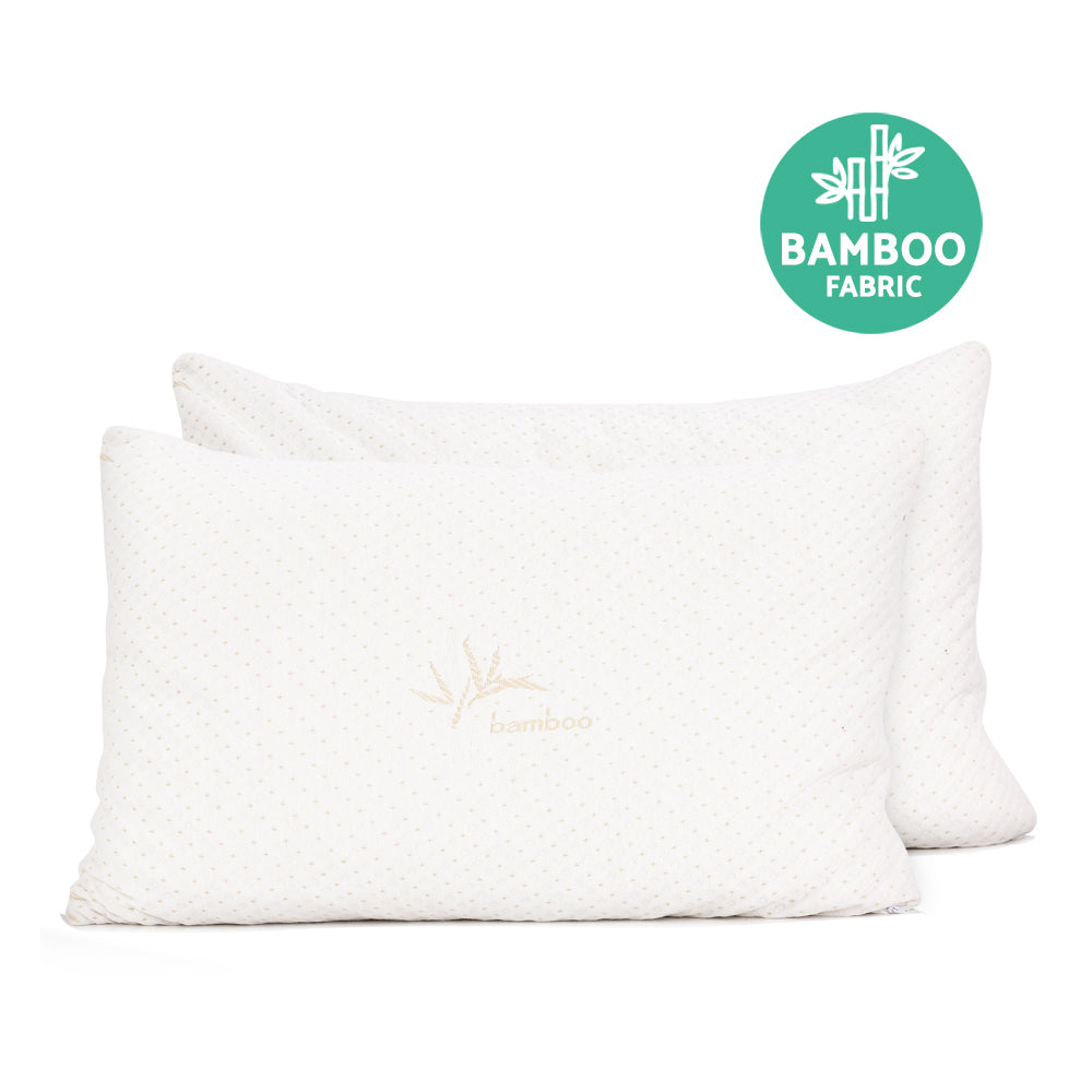 giselle-bedding-set-of-2-single-bamboo-memory-foam-pillow at www.mallsonline.com.au