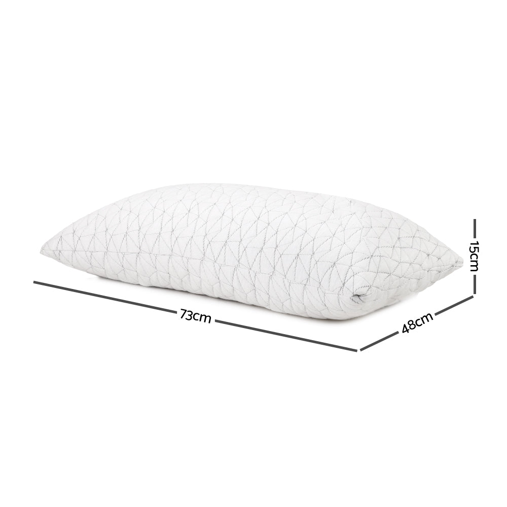 giselle-bedding-set-of-2-rayon-single-memory-foam-pillow at www.mallsonline.com.au