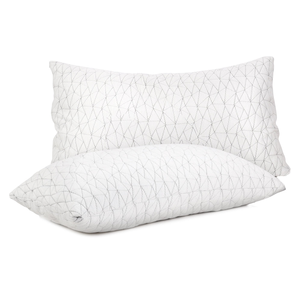 giselle-bedding-set-of-2-rayon-single-memory-foam-pillow at www.mallsonline.com.au