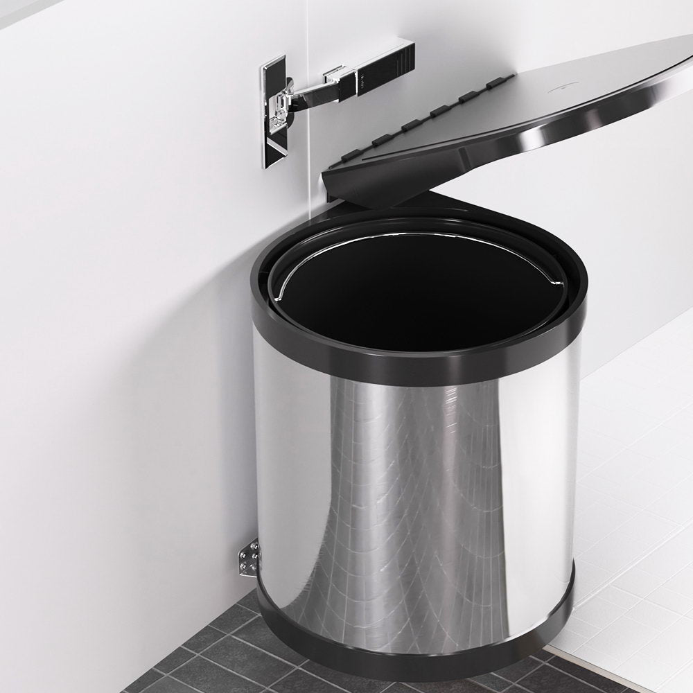 cefito-kitchen-swing-out-pull-out-bin-stainless-steel-garbage-rubbish-can-12l www.mallsonline.com.au